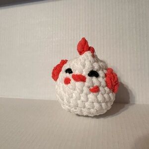 Handmade crochet rooster